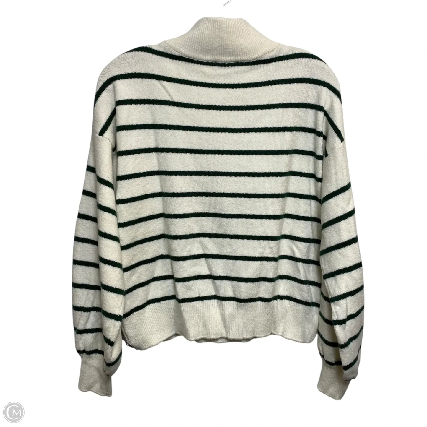 Sweater By Draper James In Cream & Green, Size: M