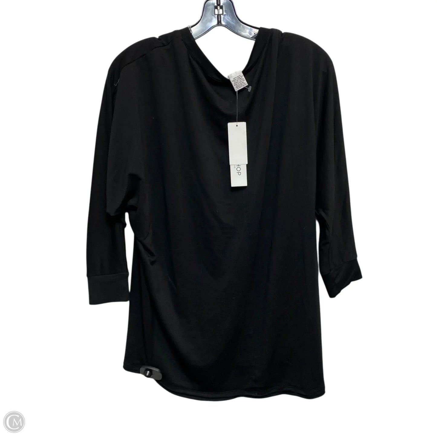 Top Long Sleeve By Workshop In Black, Size: S