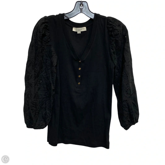 Top Long Sleeve By Loft In Black, Size: S