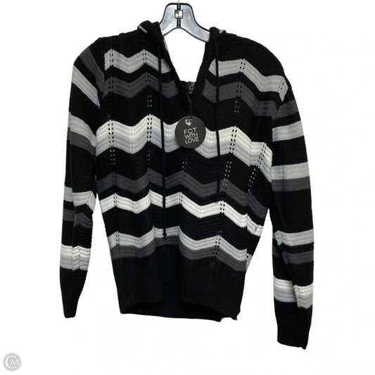 Sweatshirt Hoodie By Fct With Love In Black & White, Size: Xl