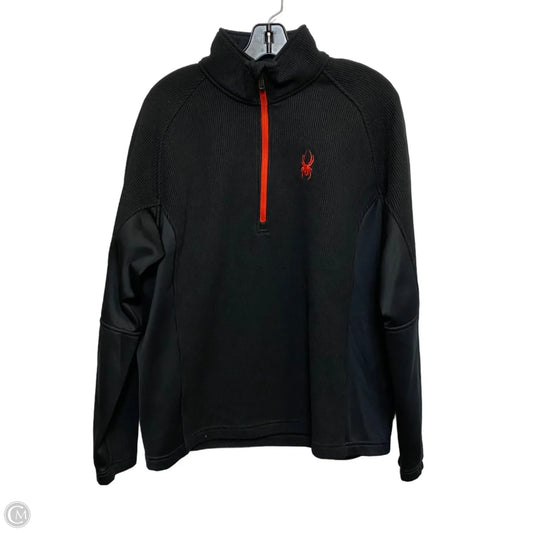 Athletic Jacket By Spyder In Black & Red, Size: L
