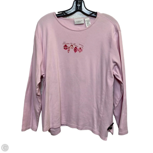 Top Long Sleeve By Liz Claiborne In Pink, Size: 2x