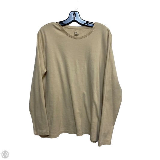 Top Long Sleeve Basic By Kim Rogers In Cream, Size: Xxl