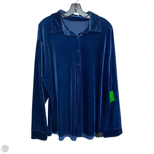 Top Long Sleeve By Clothes Mentor In Blue, Size: 3x