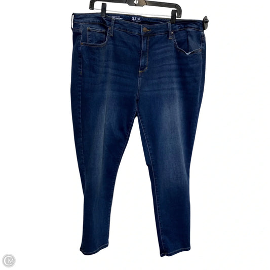 Jeans Skinny By Ana In Blue Denim, Size: 20