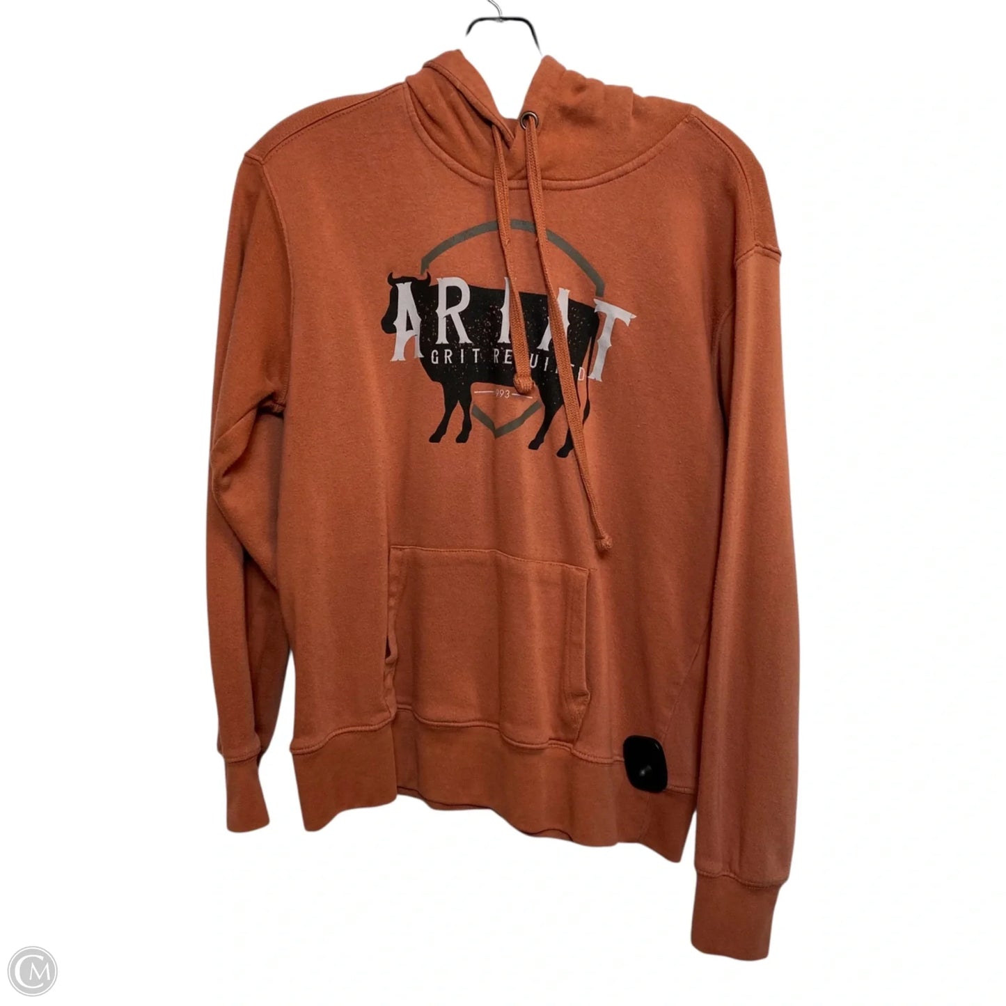 Sweatshirt Hoodie By Ariat In Orange, Size: S
