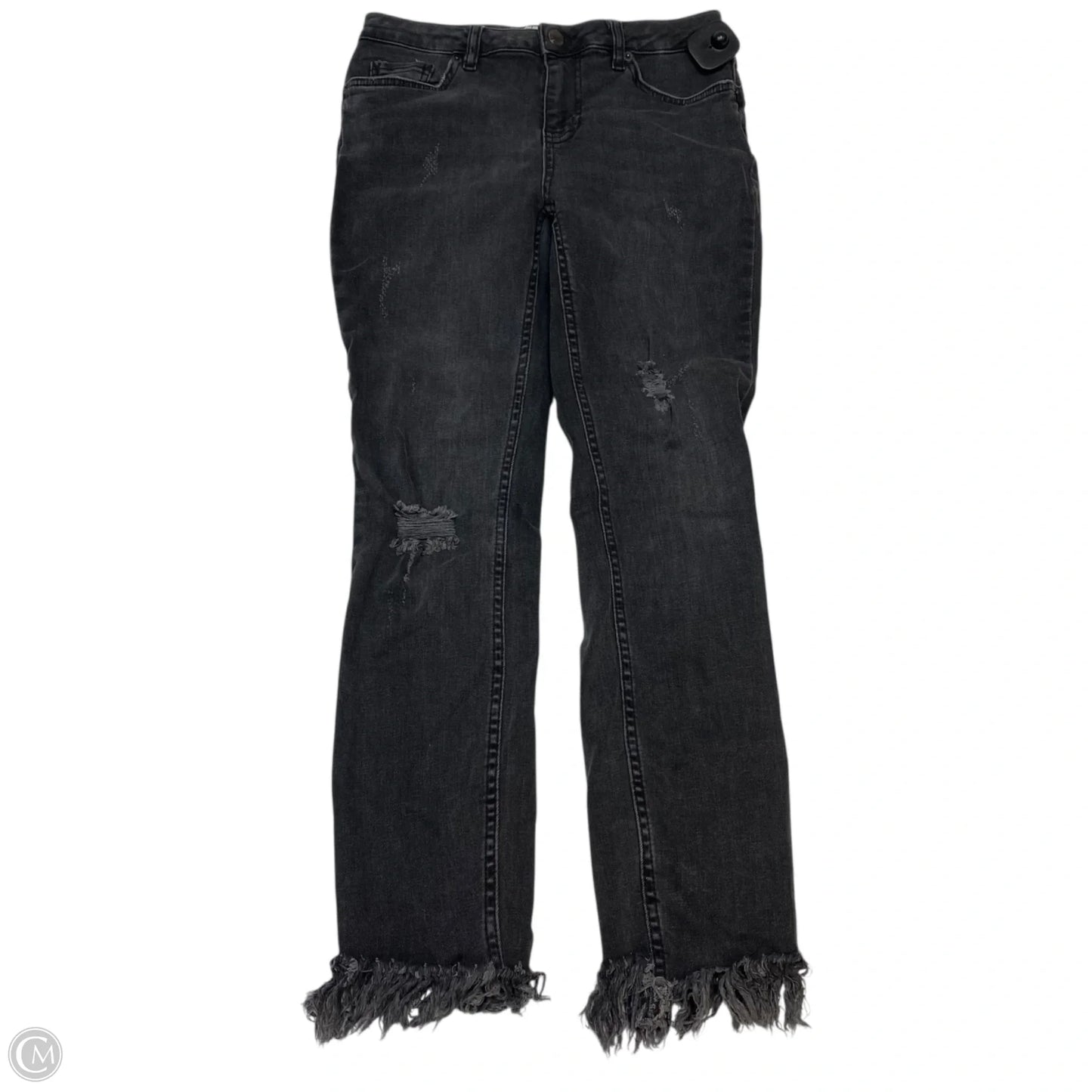Jeans Skinny By Free People In Black Denim, Size: 2