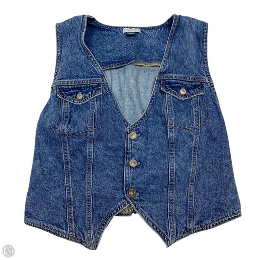 Top Sleeveless By American Eagle In Blue Denim, Size: L