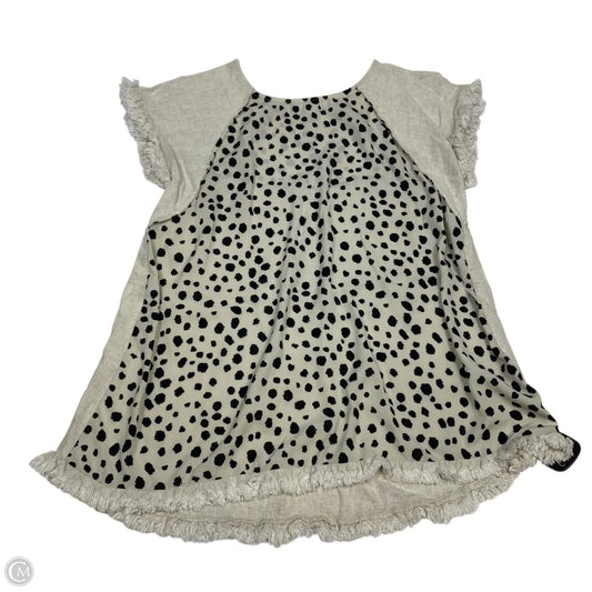 Top Short Sleeve By Umgee In Cream, Size: S