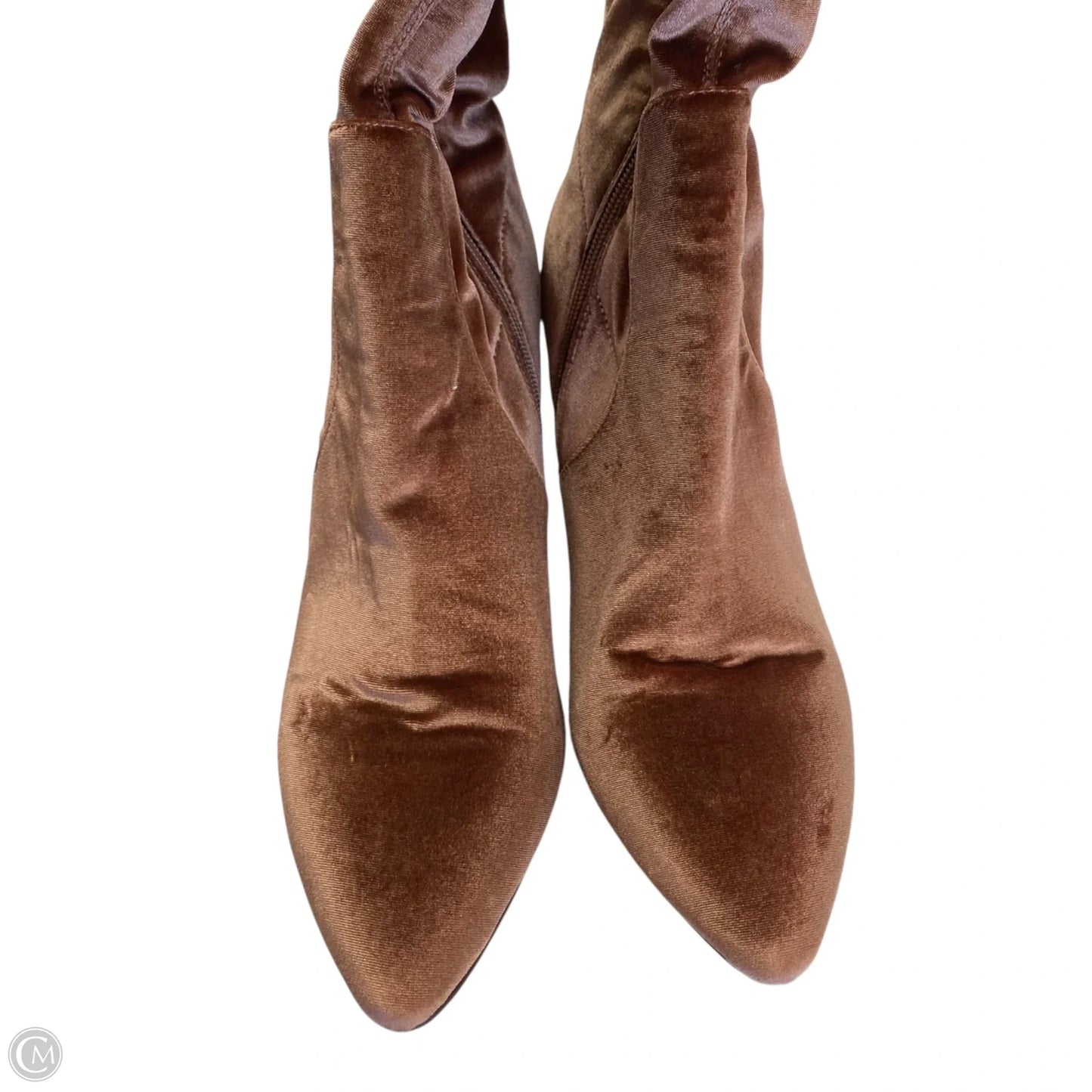 Boots Over-the-knee Heels By Smash Shoes In Bronze, Size: 10