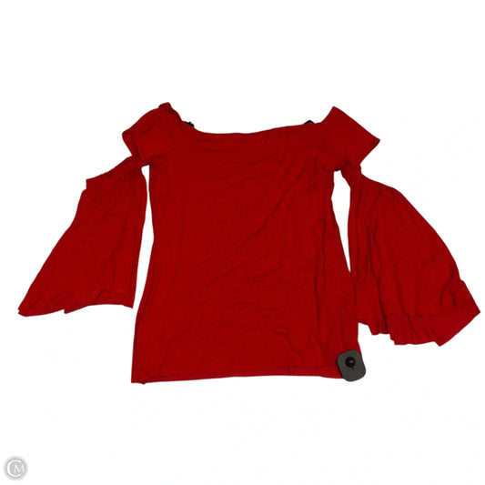 Top Long Sleeve By Bailey 44 In Red, Size: M