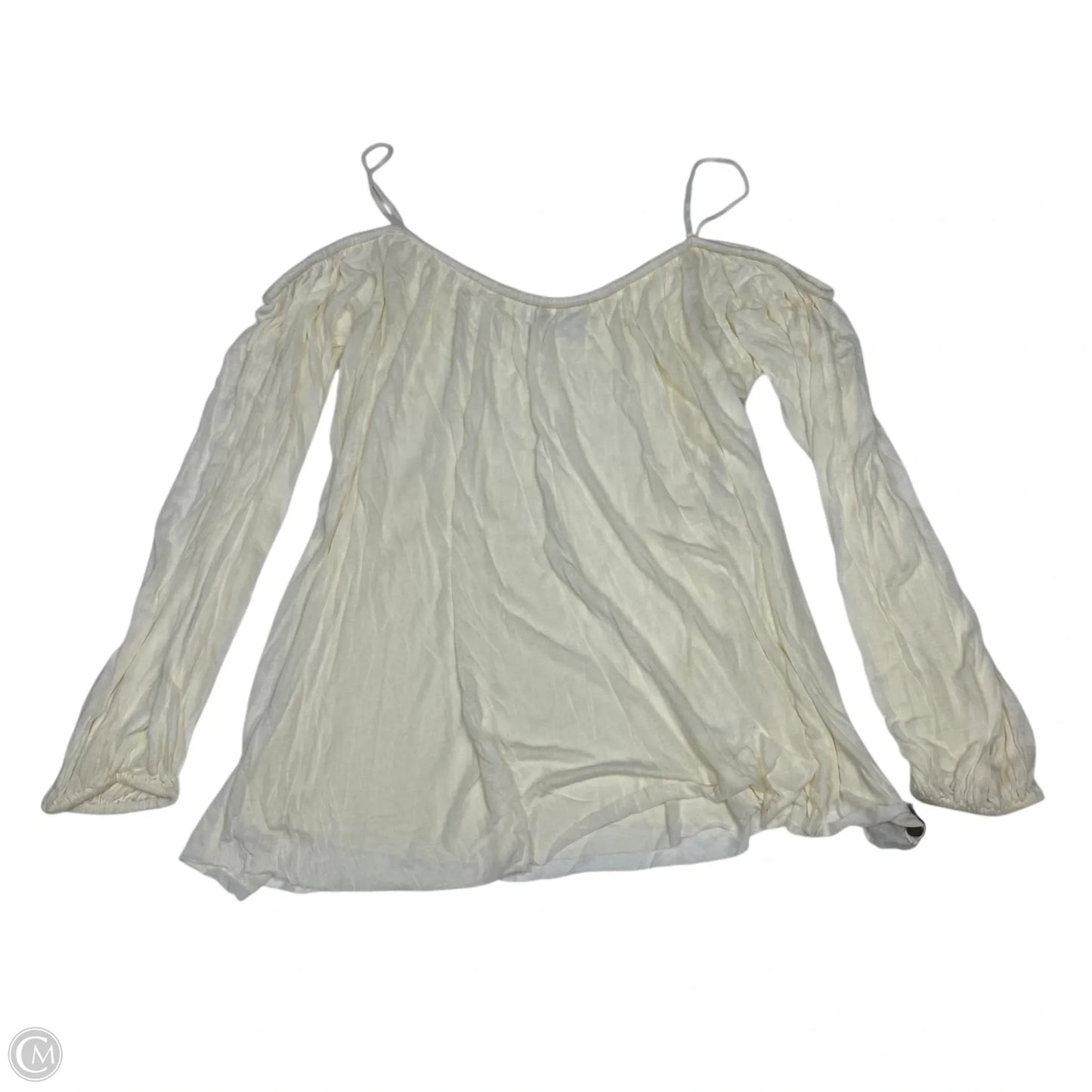 Top Long Sleeve By Bailey 44 In Cream, Size: M