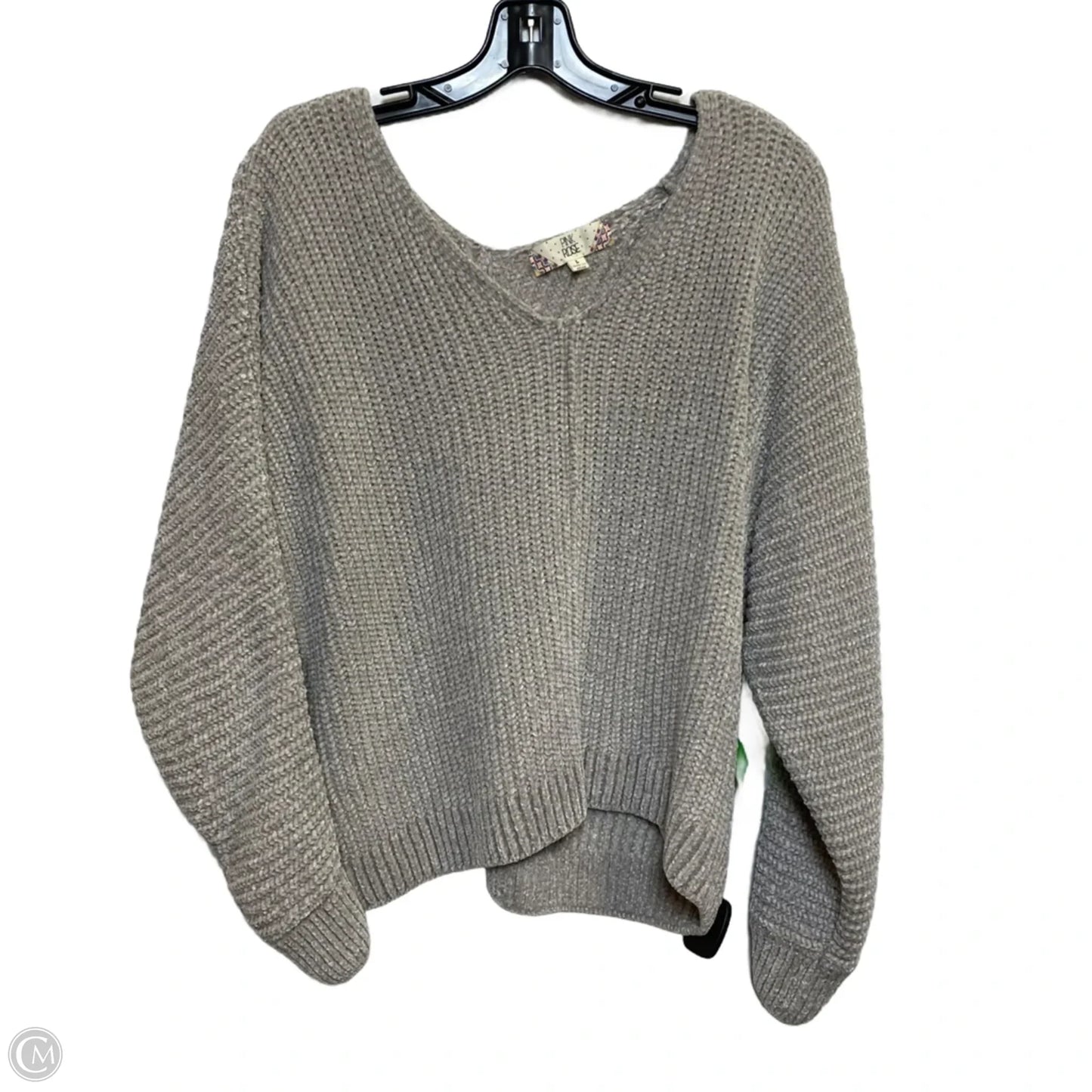 Sweater By Pink Rose In Grey, Size: L