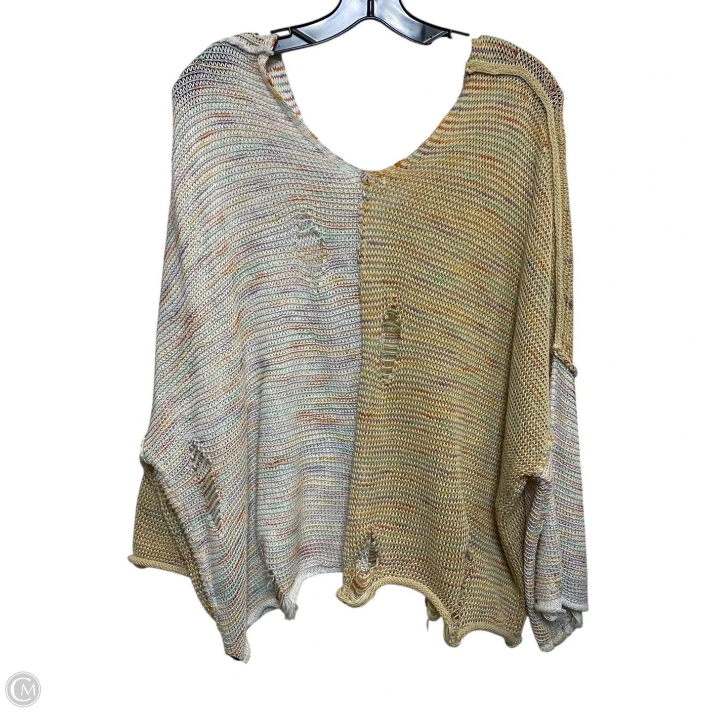 Sweater By Pol In Brown & White, Size: L