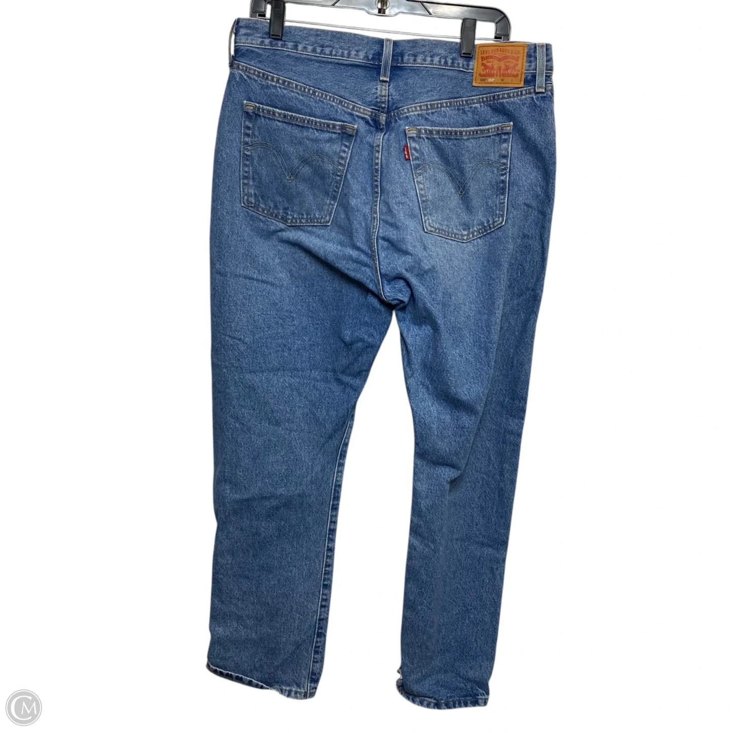 Jeans Straight By Levis In Blue Denim, Size: 16