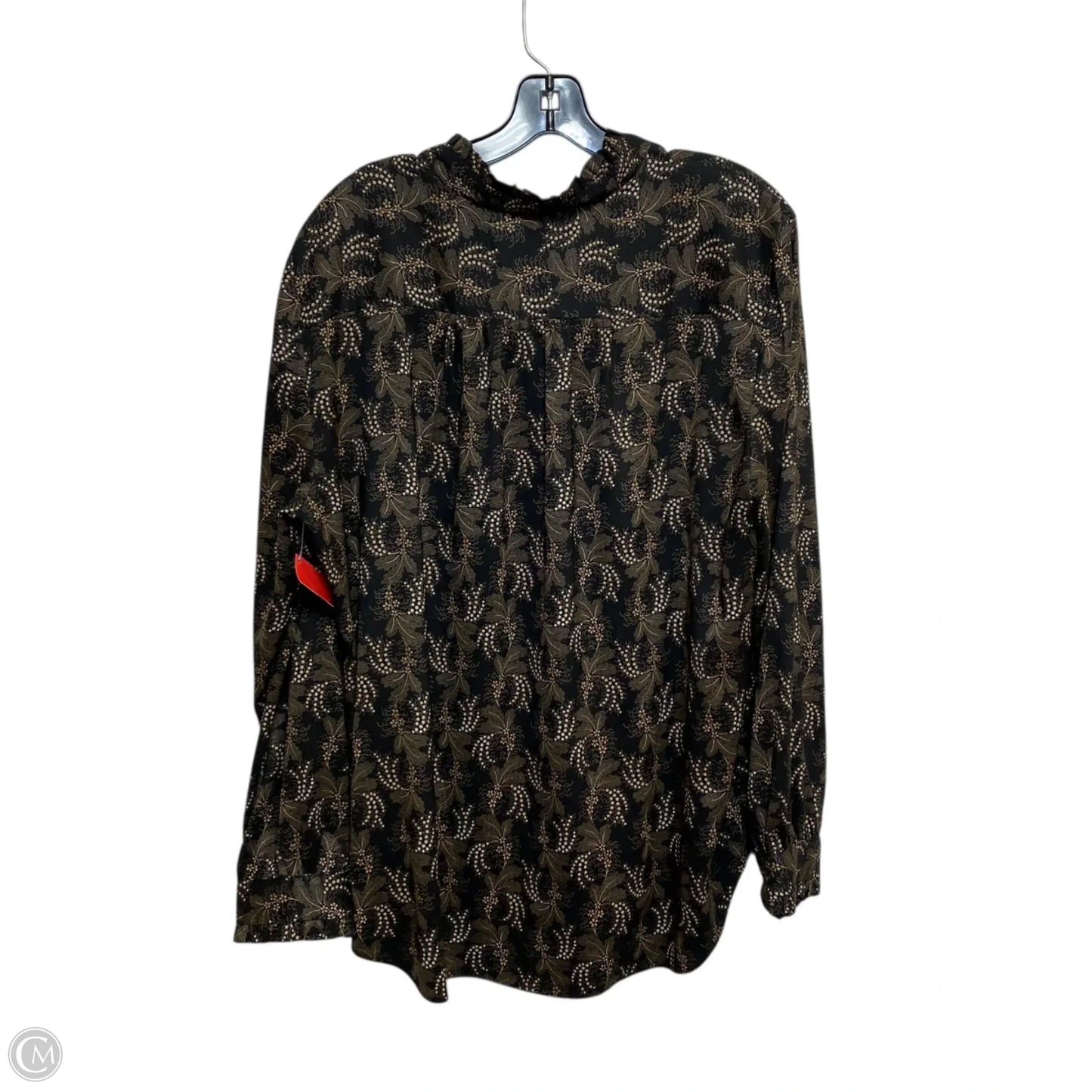 Top Long Sleeve By Ann Taylor In Black & Brown, Size: Xl