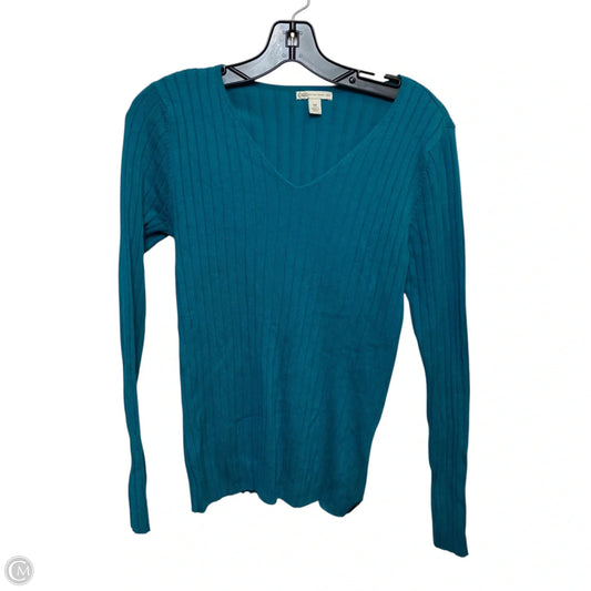 Top Long Sleeve By Cato In Teal, Size: M