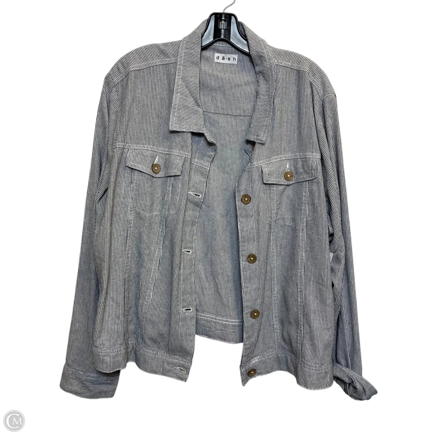 Top Long Sleeve By Dash In Black & White, Size: Xl