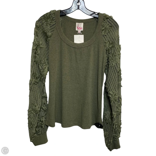 Top Long Sleeve By So Me In Green, Size: L