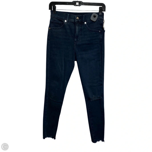 Jeans Skinny By Express In Blue Denim, Size: 0