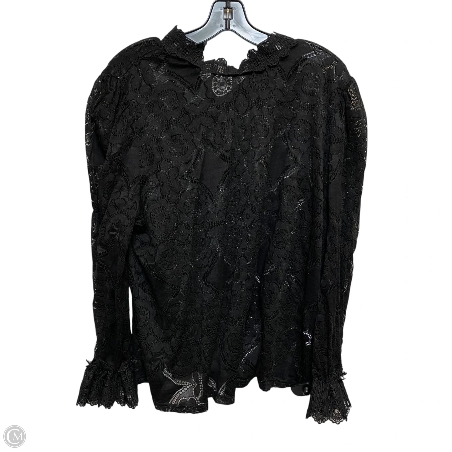 Top Long Sleeve By Shein In Black, Size: 2x