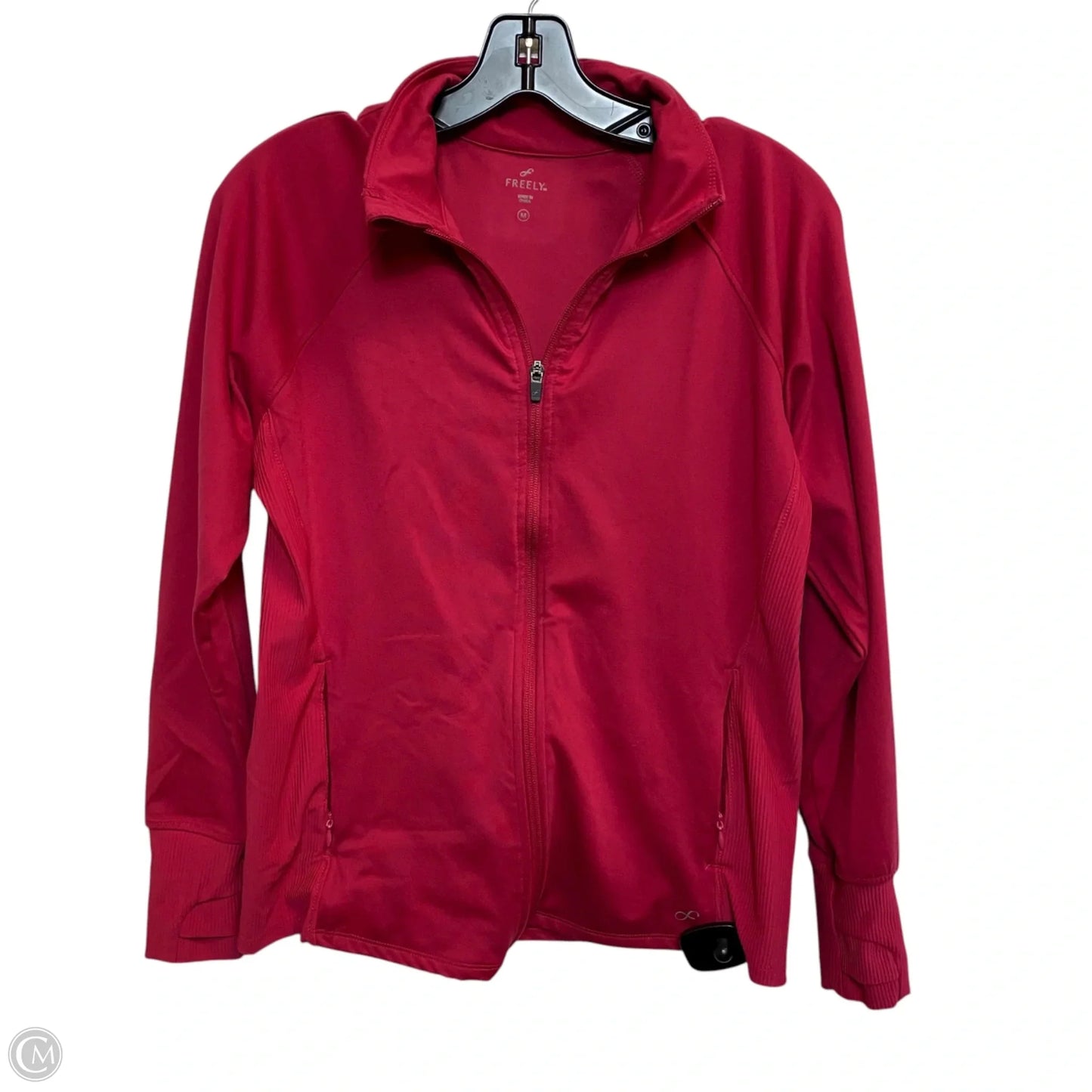 Athletic Jacket By Freely In Pink, Size: M