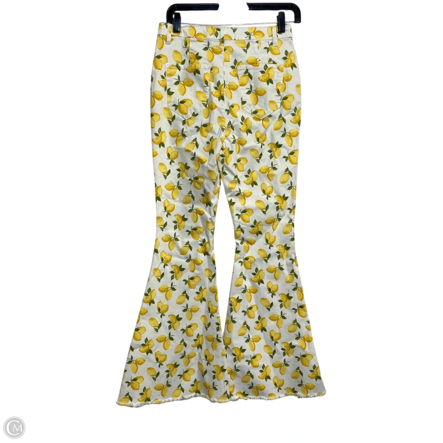 Jeans Flared By Versona In White Denim, Size: 4