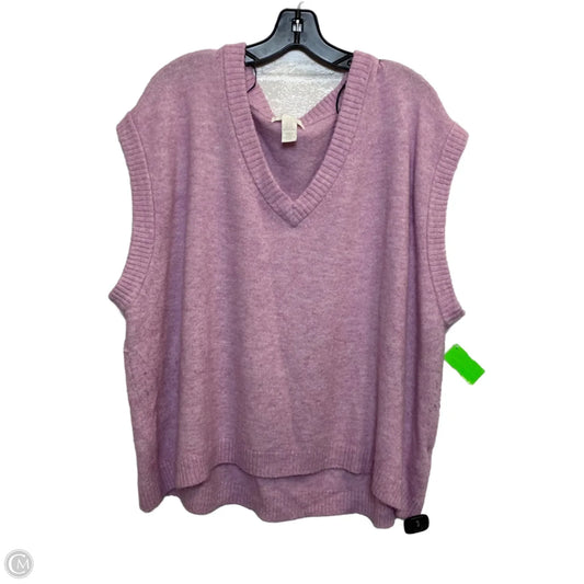 Vest Sweater By H&m In Plaid Pattern, Size: Xxl