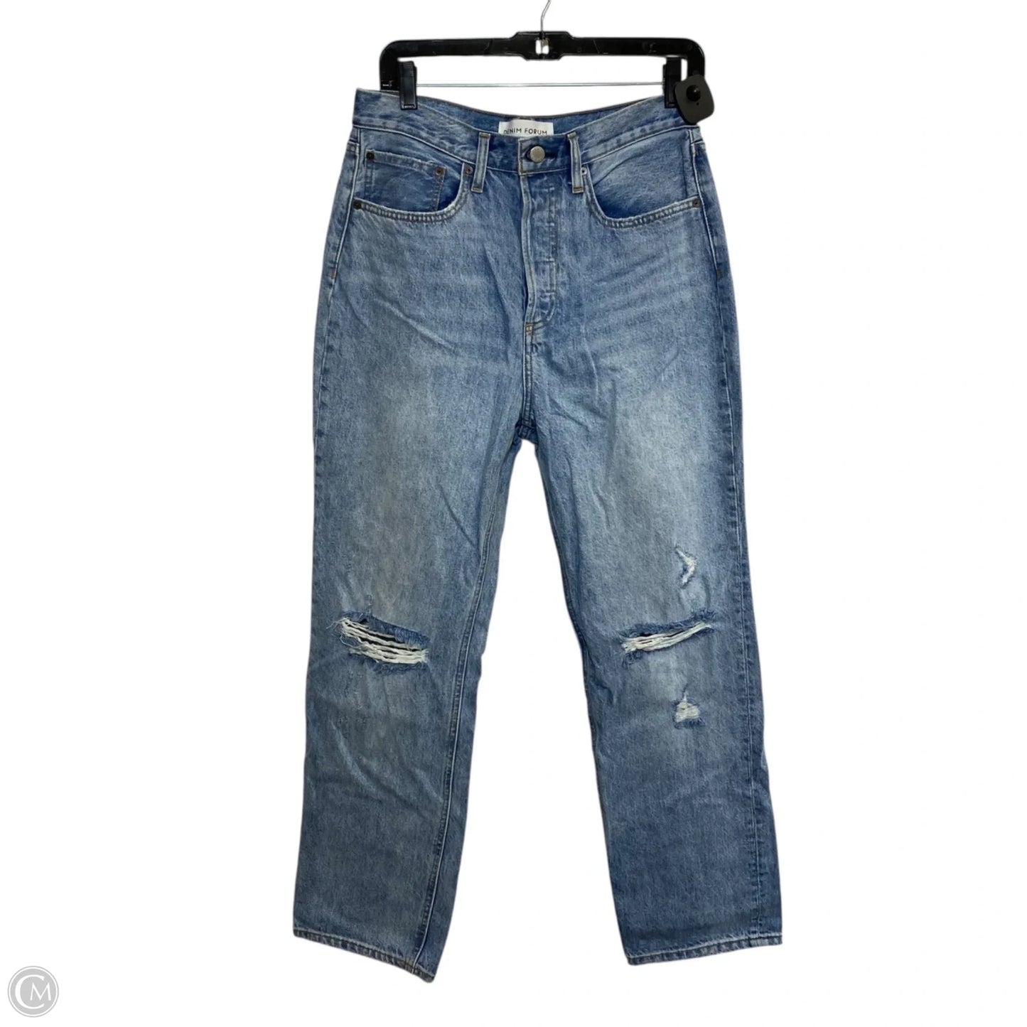 Jeans Straight By Denim Forum In Blue Denim, Size: 6