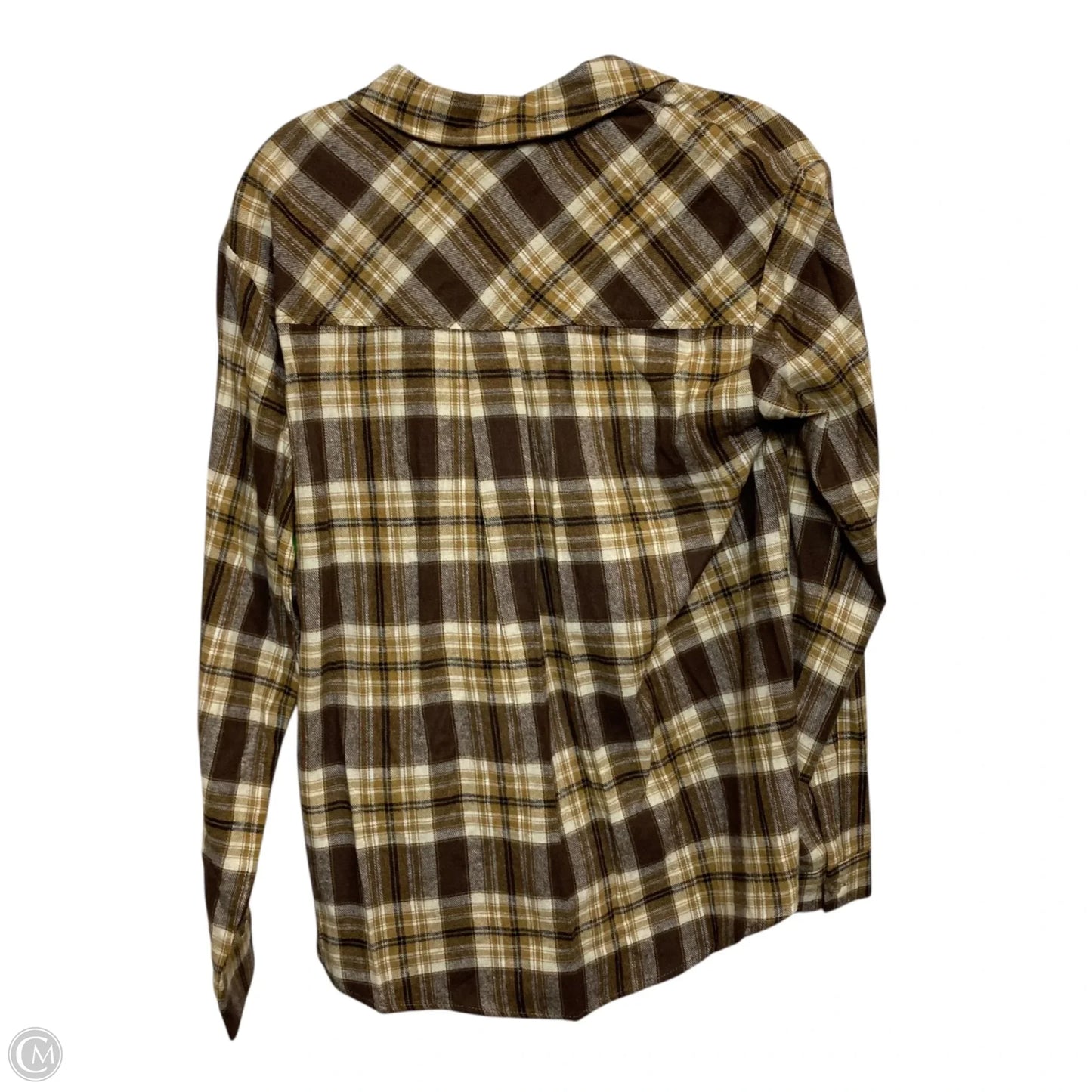Top Long Sleeve By Doe & Rae In Brown, Size: S