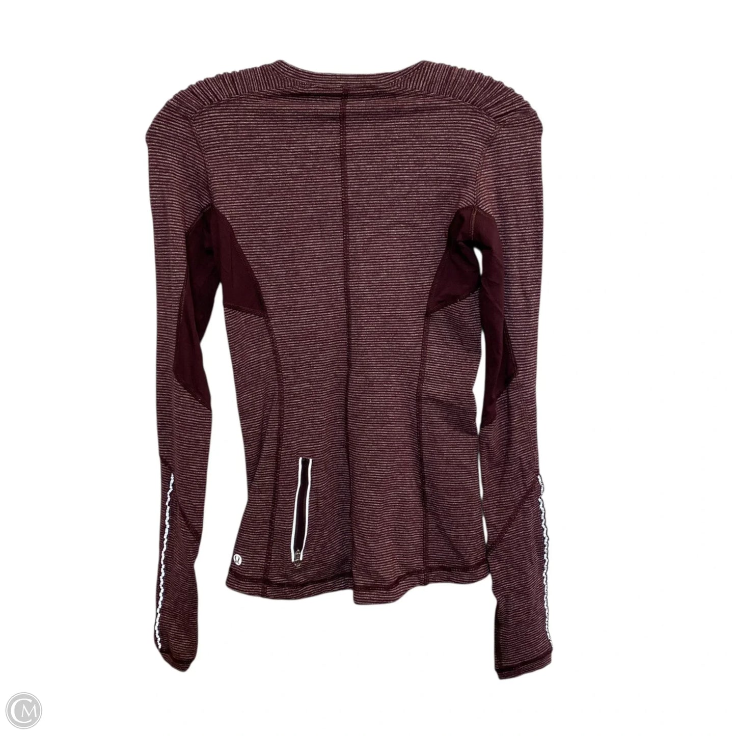 Athletic Top Long Sleeve Collar By Lululemon In Red, Size: Xs