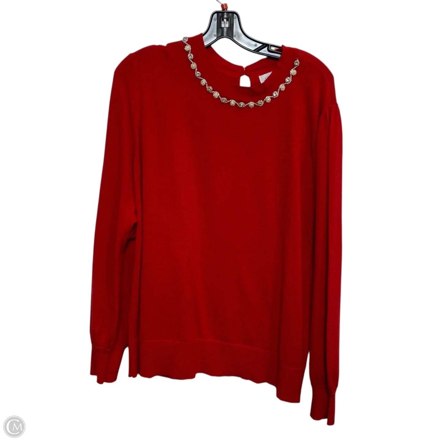Top Long Sleeve By Liz Claiborne In Red, Size: Xl