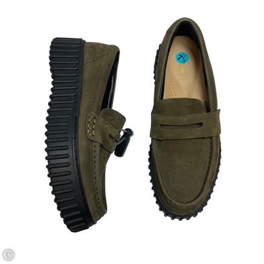 Shoes Flats By Clarks In Green, Size: 7.5