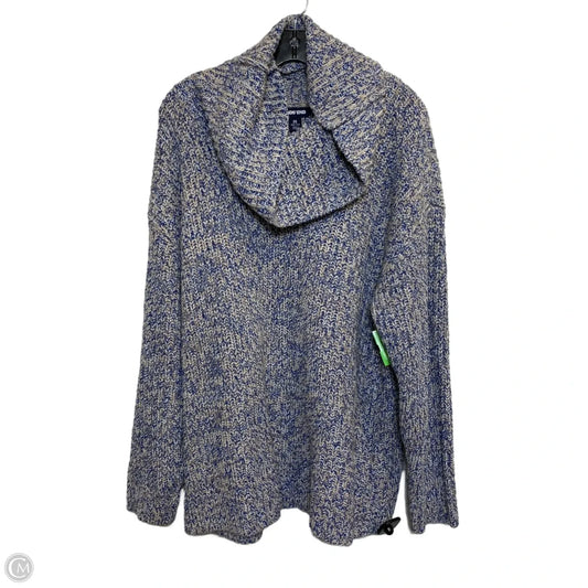 Sweater By Lands End In Blue & White, Size: 2x