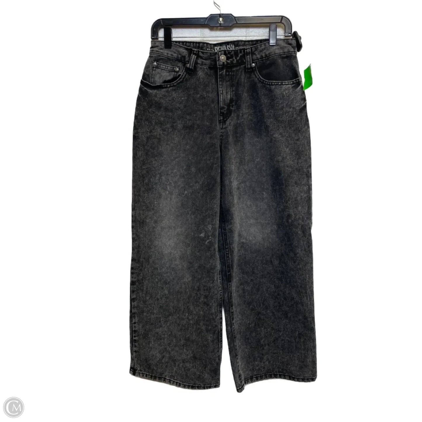 Jeans Wide Leg By Rewash In Black Denim, Size: 6