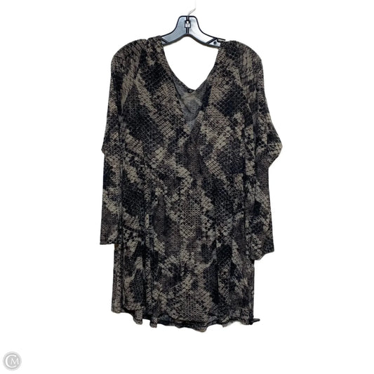 Blouse Long Sleeve By Torrid In Snakeskin Print, Size: 3x