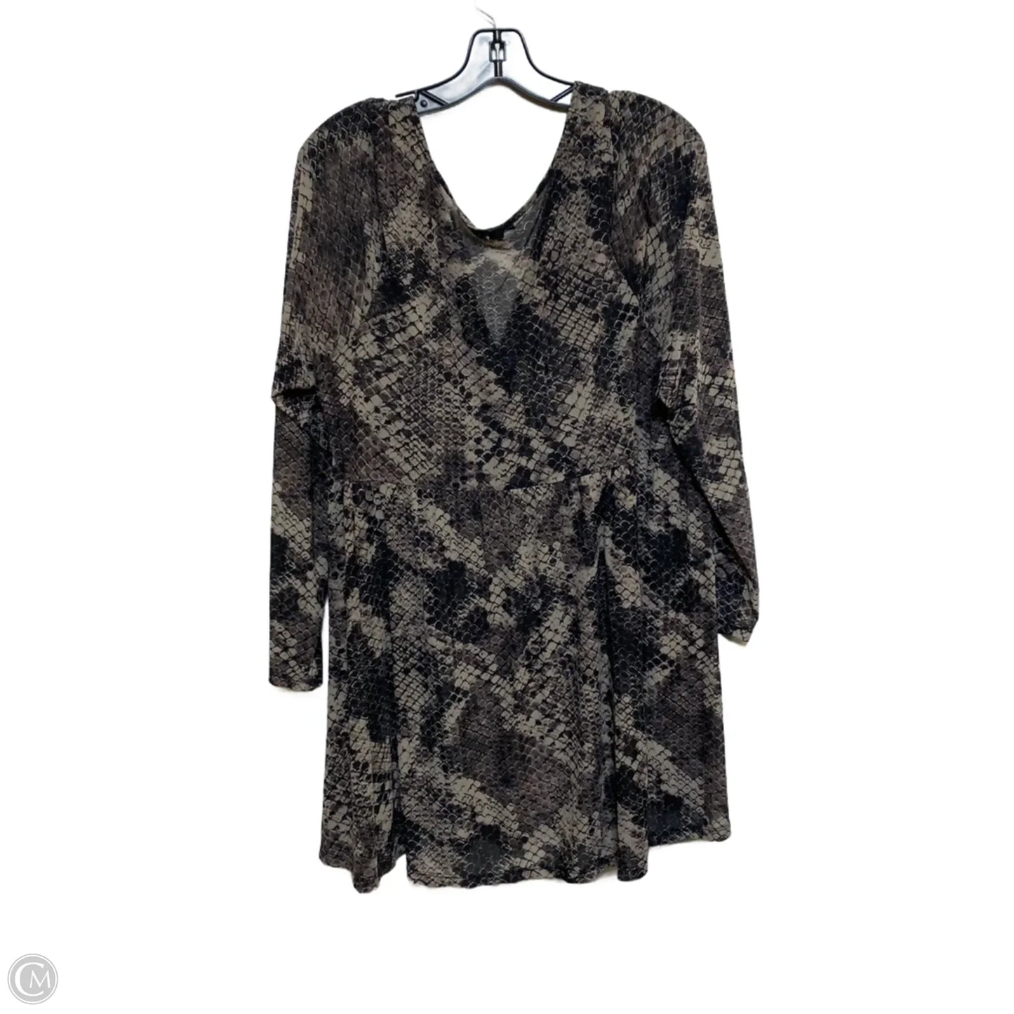 Blouse Long Sleeve By Torrid In Snakeskin Print, Size: 3x