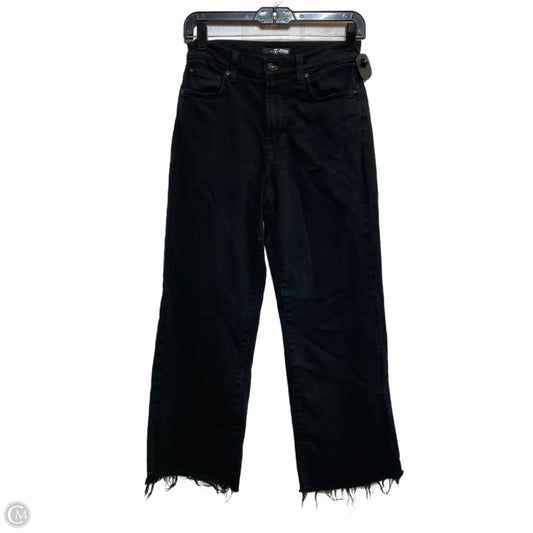 Jeans Designer By 7 For All Mankind In Black Denim, Size: 4