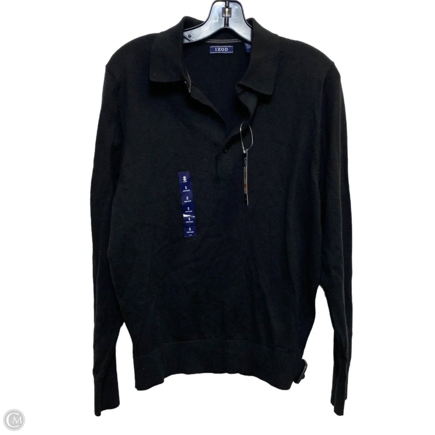 Top Long Sleeve By Izod In Black, Size: S