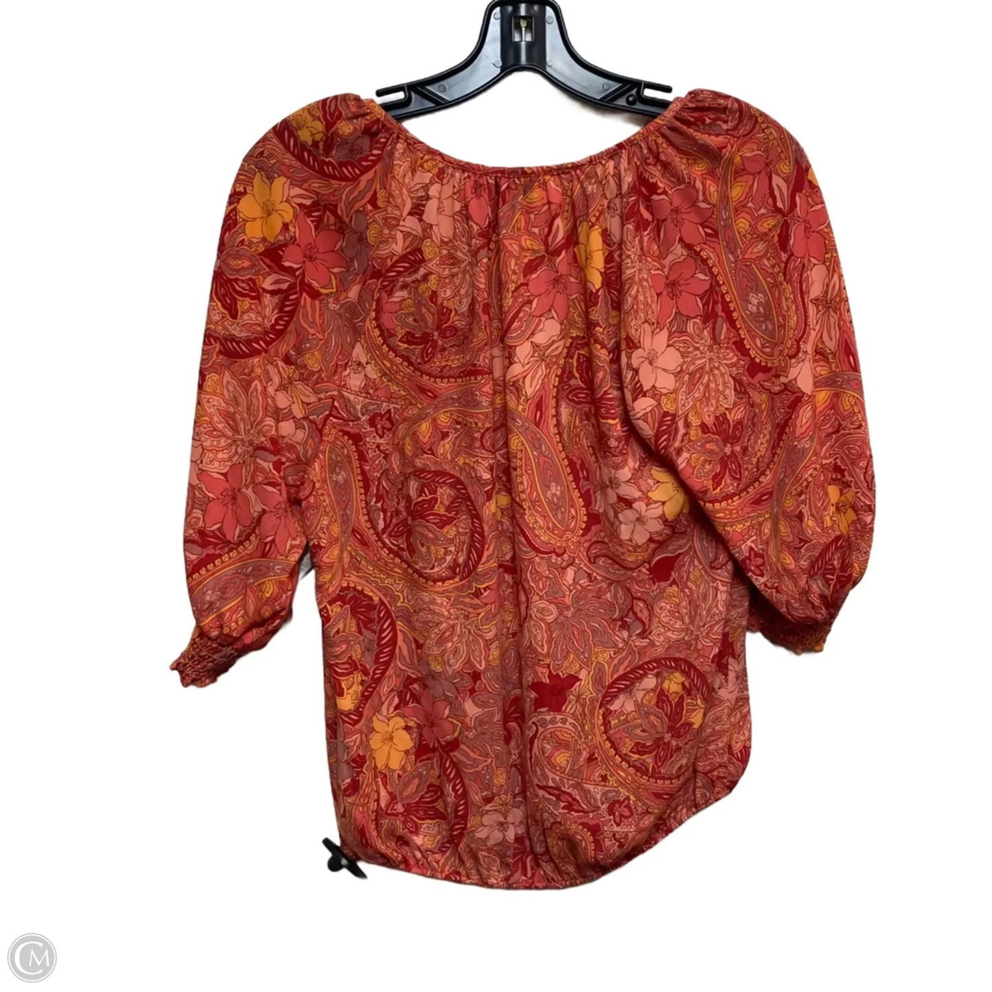 Blouse Short Sleeve By Evereve In Pink, Size: S