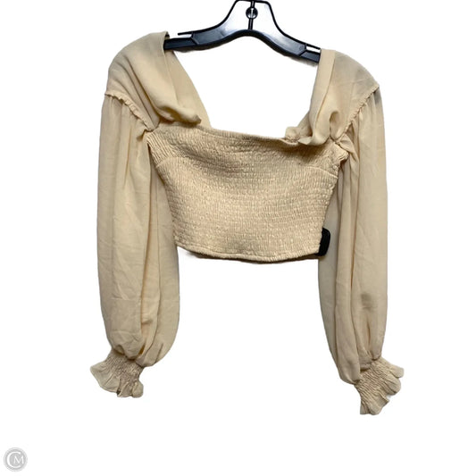 Top Long Sleeve By Windsor In Cream, Size: Xs