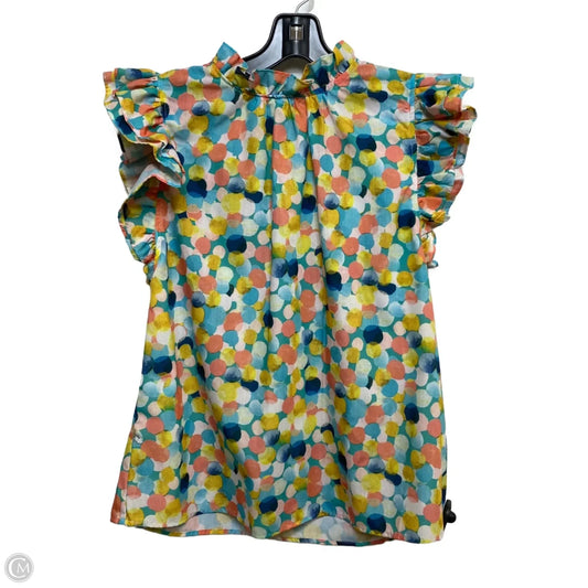 Top Sleeveless By Thml In Blue & Orange, Size: S