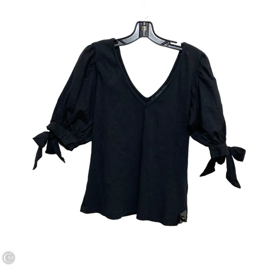 Top Short Sleeve By Maeve In Black, Size: L