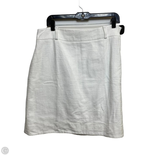 Skirt Designer By Kate Spade In White, Size: 14