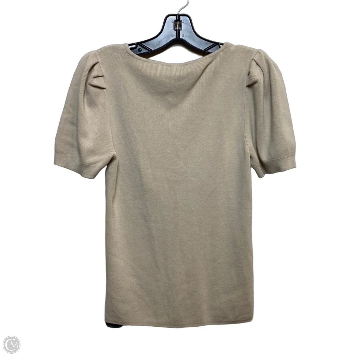 Top Short Sleeve By Express In Tan, Size: M