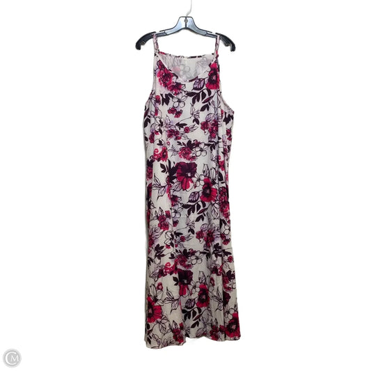 Dress Casual Maxi By Cmf In Pink & White, Size: 5x