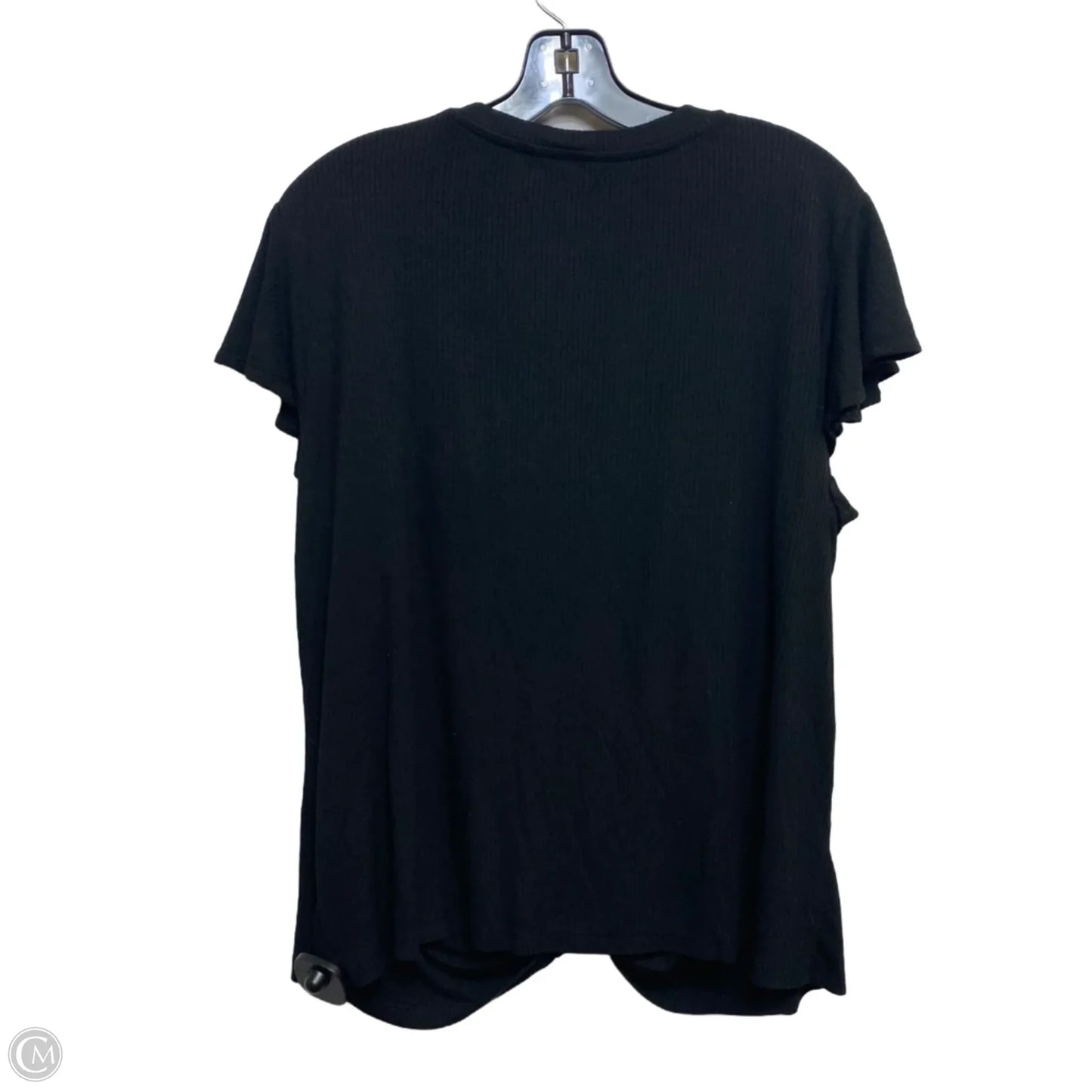 Top Short Sleeve By Time And Tru In Black, Size: Xxl