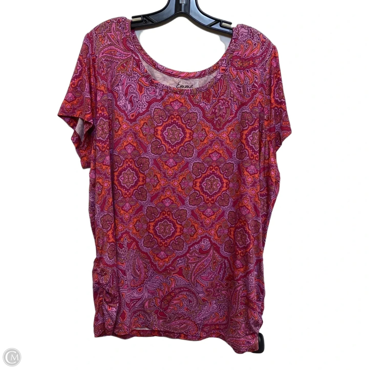 Top Short Sleeve By Simply Emma In Pink, Size: 3x