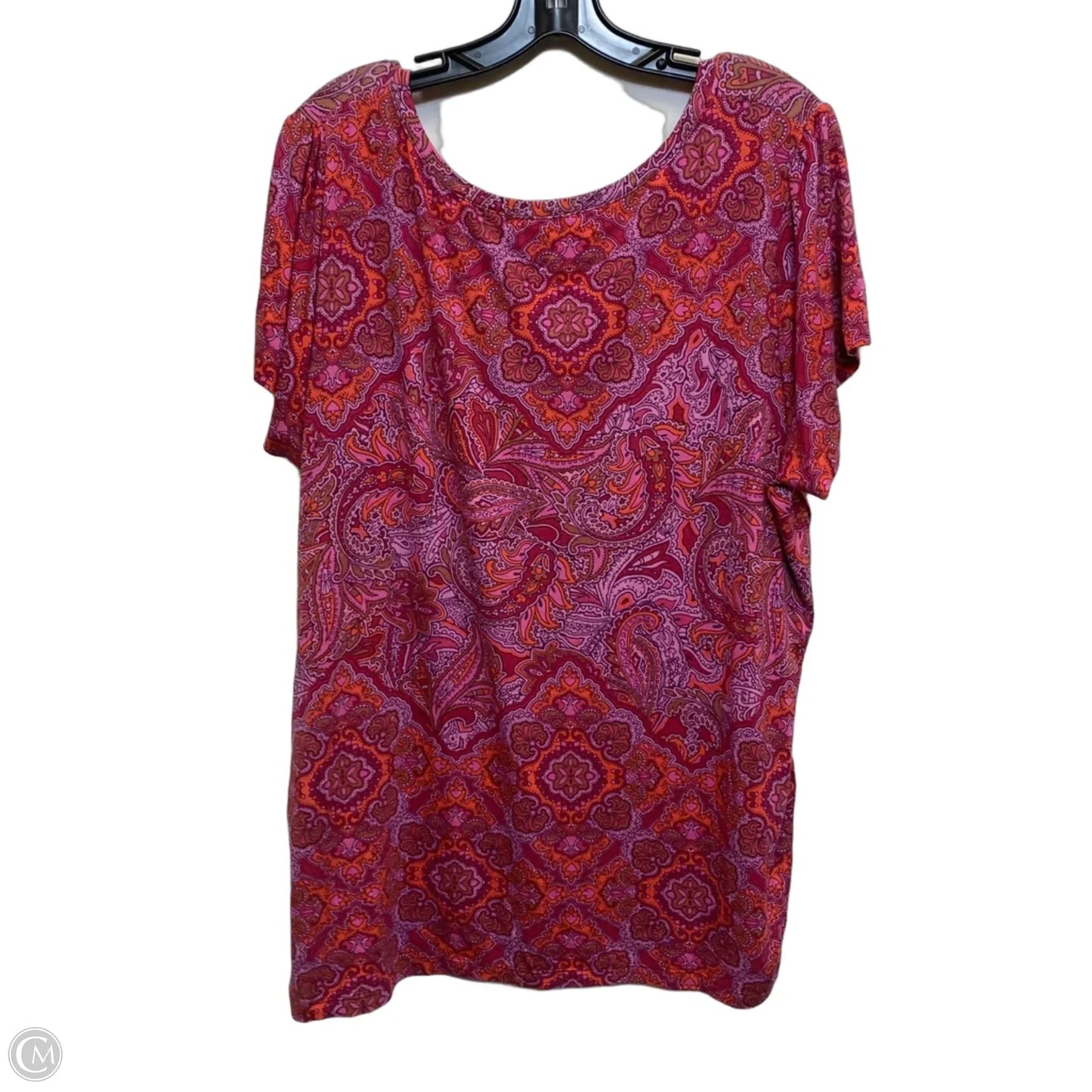 Top Short Sleeve By Simply Emma In Pink, Size: 3x