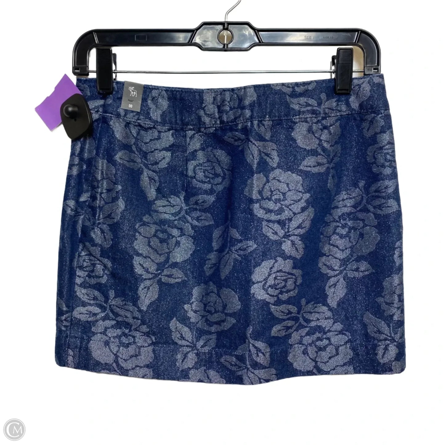 Skirt Mini & Short By Abercrombie And Fitch In Blue Denim, Size: 0
